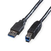 ROLINE Câble USB 3.2 Gen 1 Type A-B, noir, 0,8 m