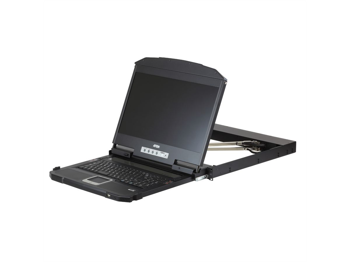 ATEN CL3800NW Console KVM USB HDMI DVI VGA Dual Rail, FR-Layout