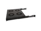 ROLINE 19" Unité de ventilation, 4 ventilateurs, thermostat, noire