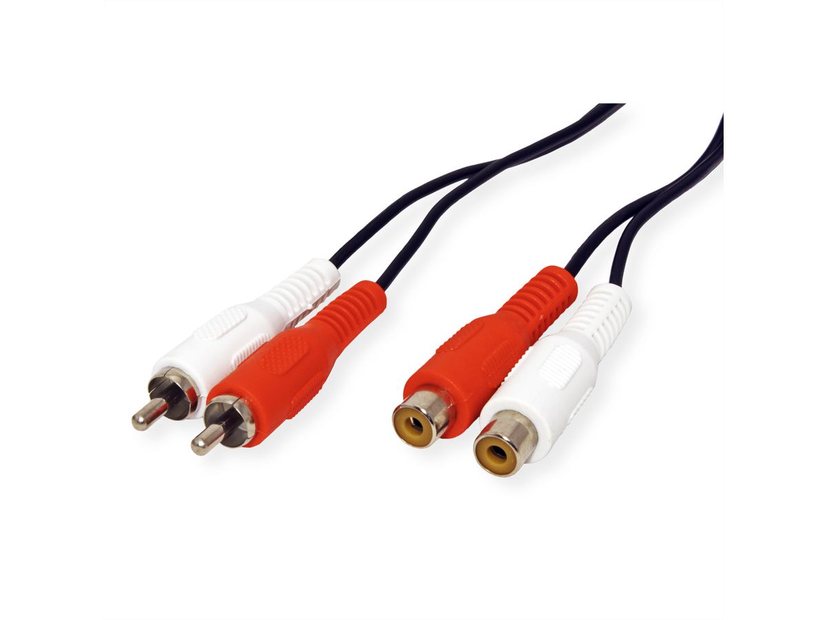 VALUE Câble rallonge RCA M/F, duplex, 10 m