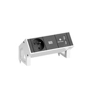 BACHMANN DESK2 1xUTE 1xUSB Chargeur 0,2m GST18 RAL9010