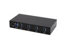 EXSYS EX-11234HMS HUB 4 ports USB 3.2 Gen 1 Din-Rail Kit et mur VIA VL811+ Chipset