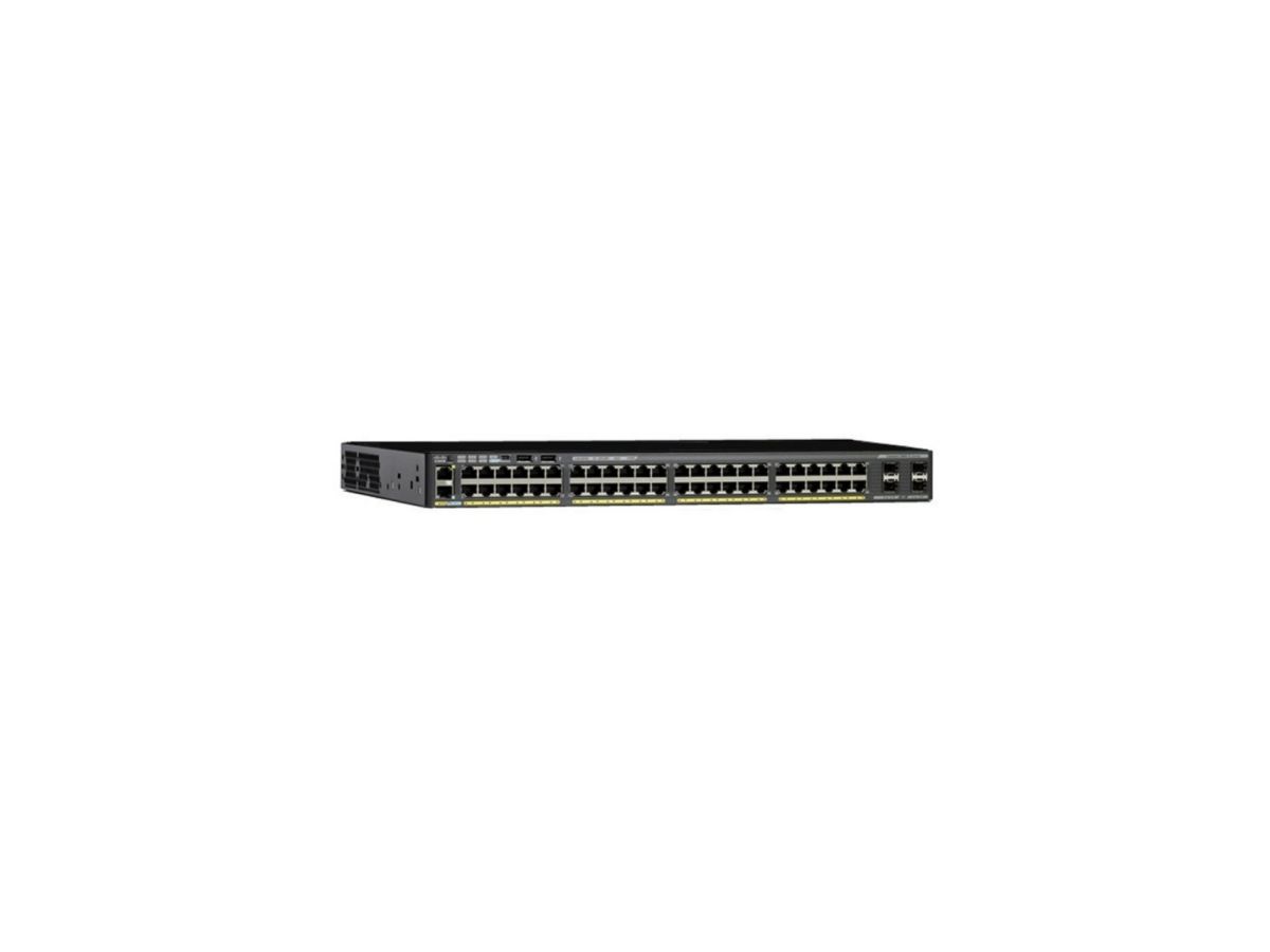 Cisco Small Business WS-C2960X-48LPS-L Géré L2/L3 Gigabit Ethernet (10/100/1000) Connexion Ethernet, supportant l'alimentation via ce port (PoE) 1U Noir