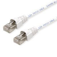 TELEGÄRTNER Cordon S/FTP, Cat.6A, LSOH, blanc, 0,25 m
