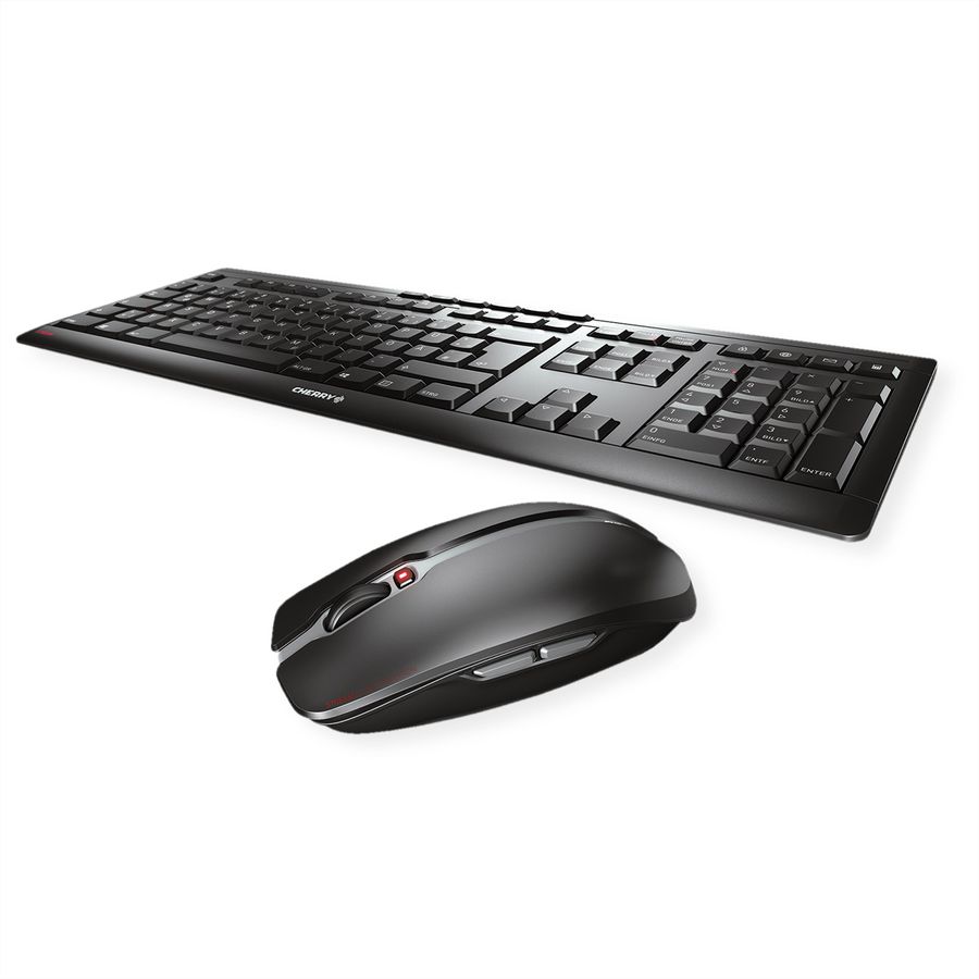 CHERRY STREAM DESKTOP Ensemble Clavier & Souris sans fil, noir, USB