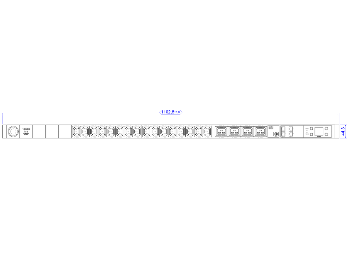 BACHMANN BN3000 Esclave RCM 16xC13 4xC19