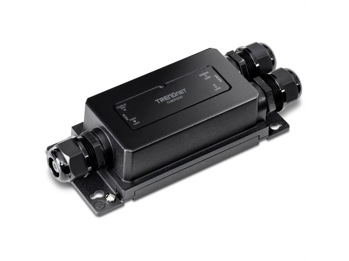 TRENDnet TI-BEP200 Prolongateur PoE+ Outdoor , actif/passif Gigabit industriel à 2 ports