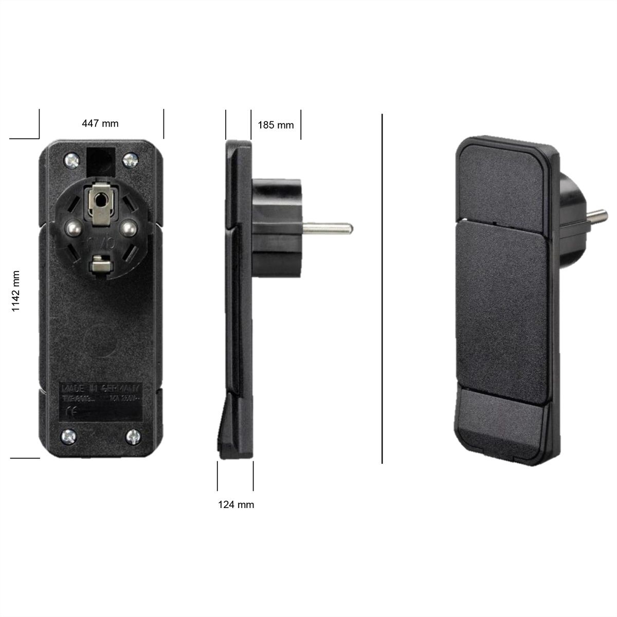 BACHMANN SMART PLUG Fiche de montage extra plate, noir