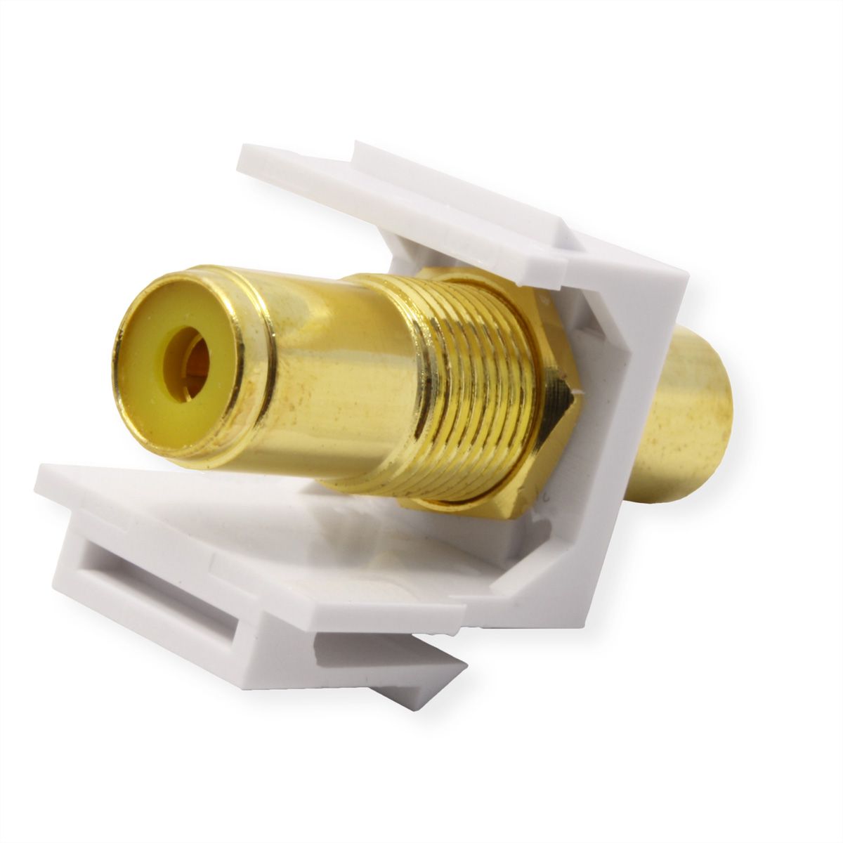 VALUE Coupleur Keystone RCA, plastique, jaune
