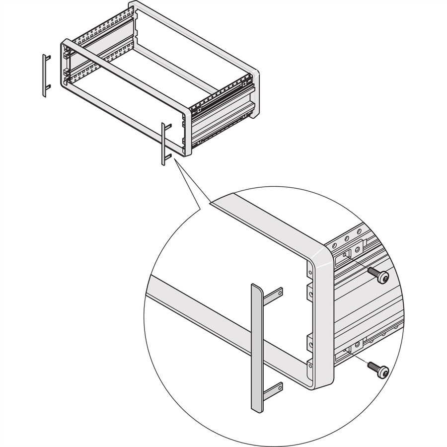 Équerre de remplissage CompacPRO SCHROFF, 2 U