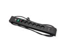 BACHMANN CONNECTUS 6xUTE , 1xinterrupteur 1xUSB A/C 22W 2,0m CEE7/7 noir