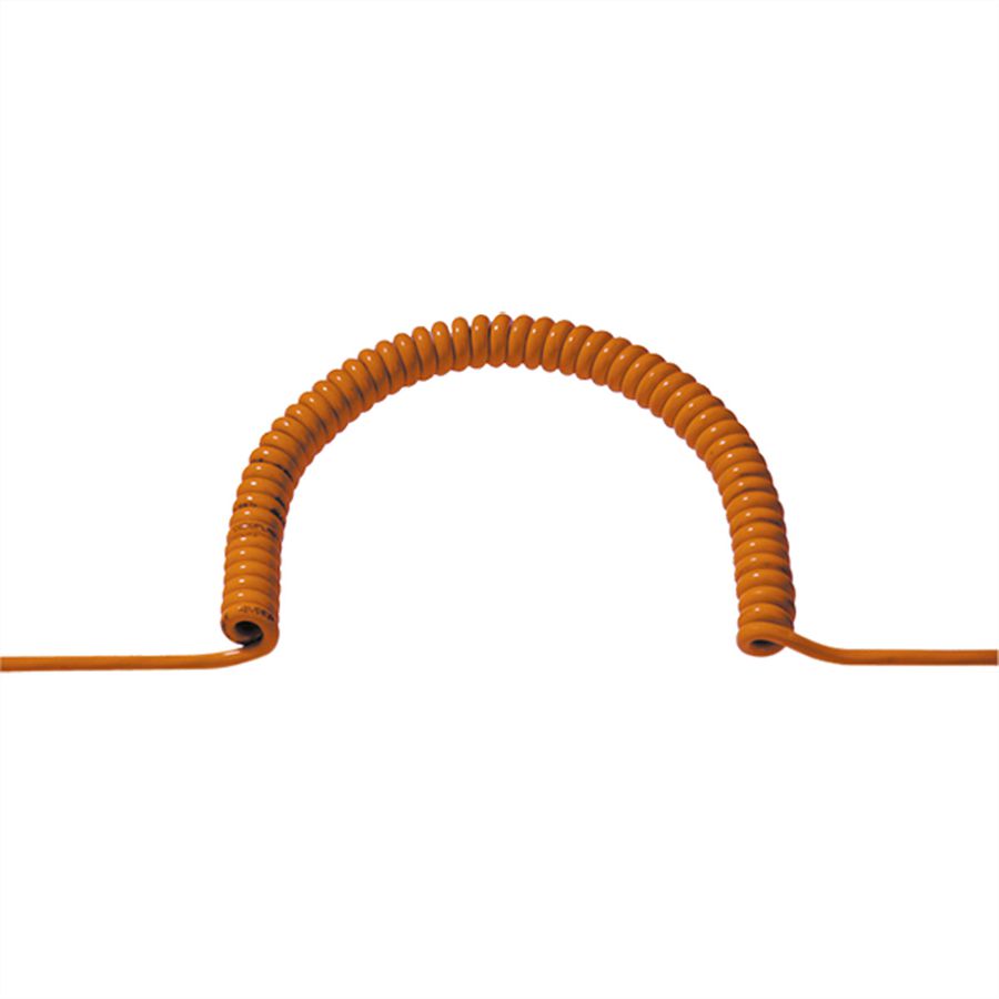 BACHMANN Câble spirale orange 0.5-2.5m, HO7BQ-F caoutchouc/PUR 5G2,5