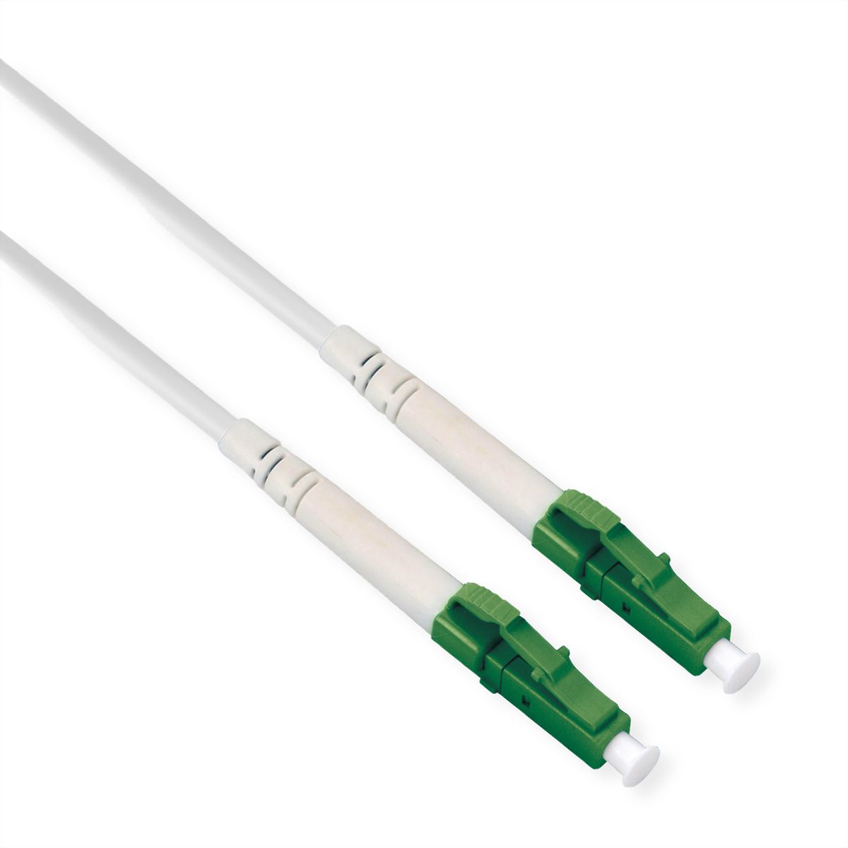 ROLINE Cordon FO 9/125µm OS2, LC-APC/LC-APC, simplex, armé d'acier, LSOH, blanc, 3 m