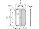 Unité enfichable SCHROFF, panneau arrière, découpe pour un connecteur, 3 U, 12 HP