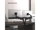 VALUE Bras double LCD, fixation sur bureau, vérin à gaz, 6 articulations