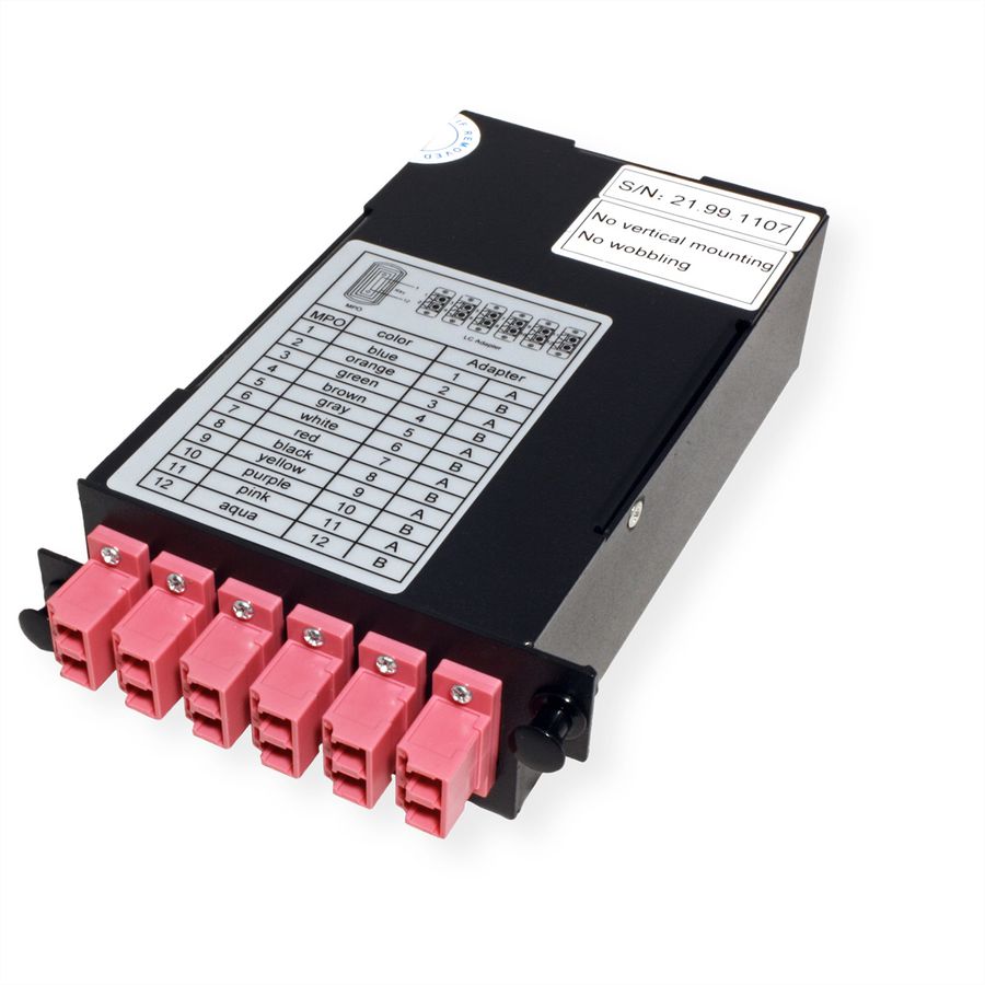 VALUE Module MPO, MPO mâle / 12x LC femelle