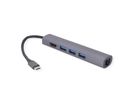 VALUE Station d'accueil USB type C, 4K HDMI, 3x USB type A, Gigabit Ethernet, gris
