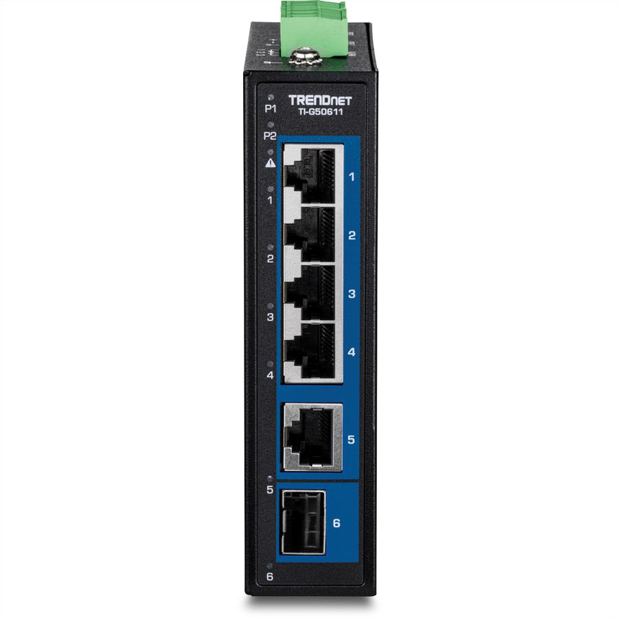 TRENDnet TI-G50611 Switch Rail DIN industriel 2,5G à 6 ports avec 1 port 10G