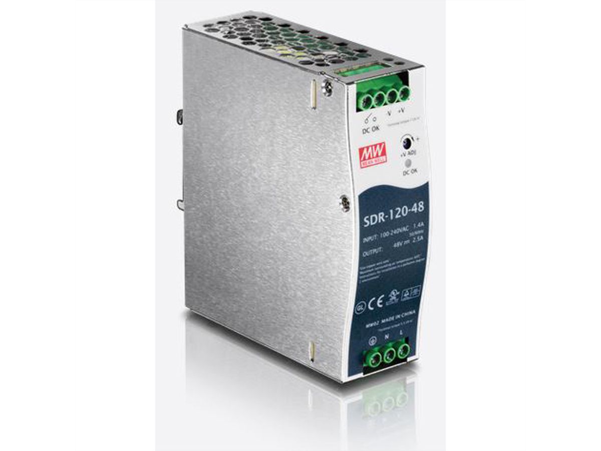 Mean Well SDR-120-48 Alimentation Glissières DIN 120W 48V DC