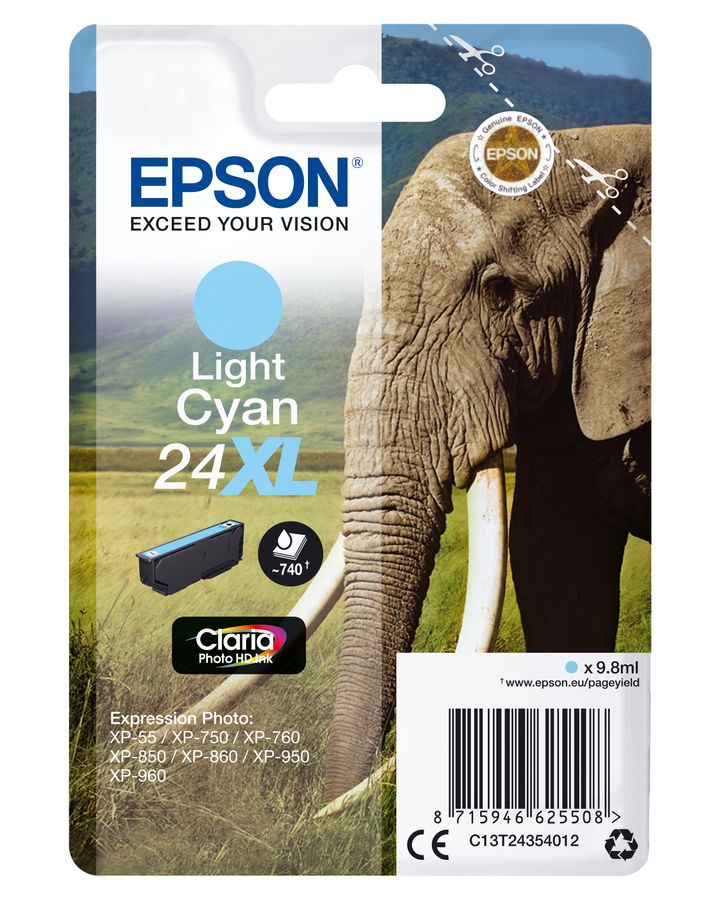 Epson Cartouche "Eléphant" - Encre Claria Photo HD Cc (XL)