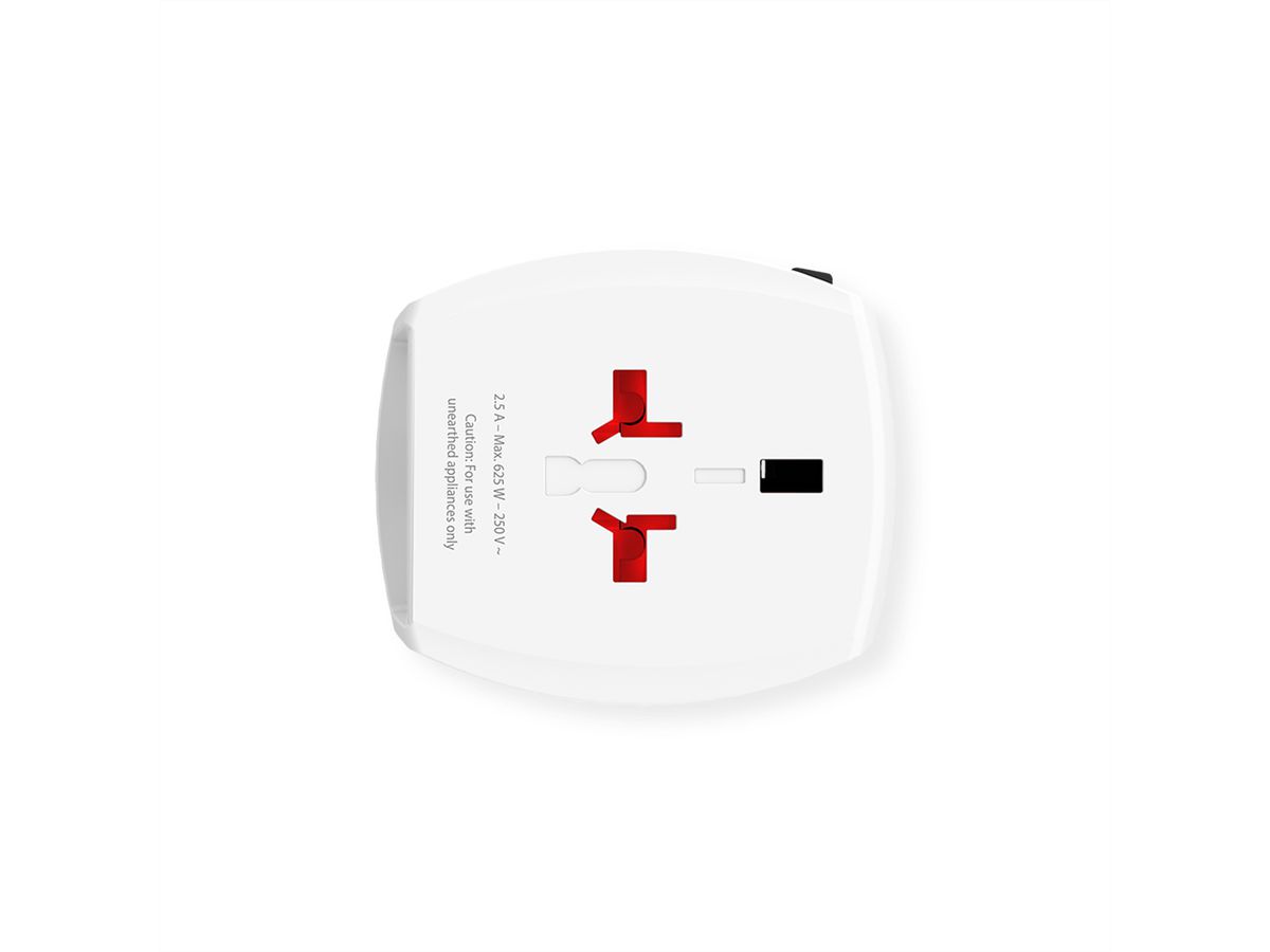 SKROSS Adaptateur de voyage USB A/C MUV avec USB, monde