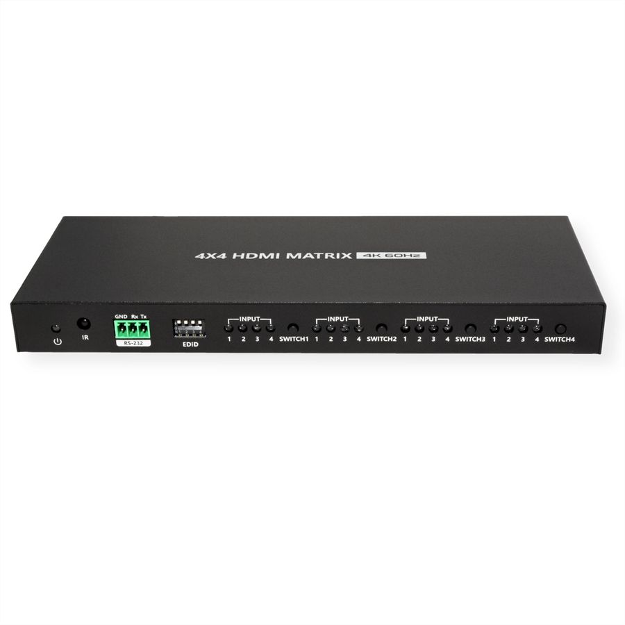 VALUE Switch Matriciel HDMI 4K, 4 x 4, avec télécommande