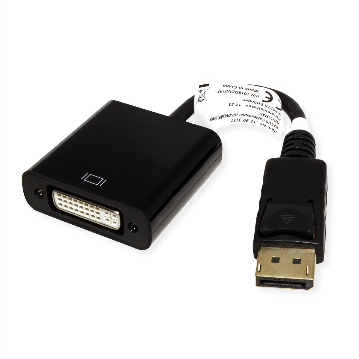 VALUE Adaptateur DisplayPort - DVI, DP M-DVI F