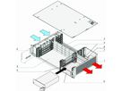 Système CPCI SCHROFF pour PSU enfichable, horizontal, 2 U, 4 slots