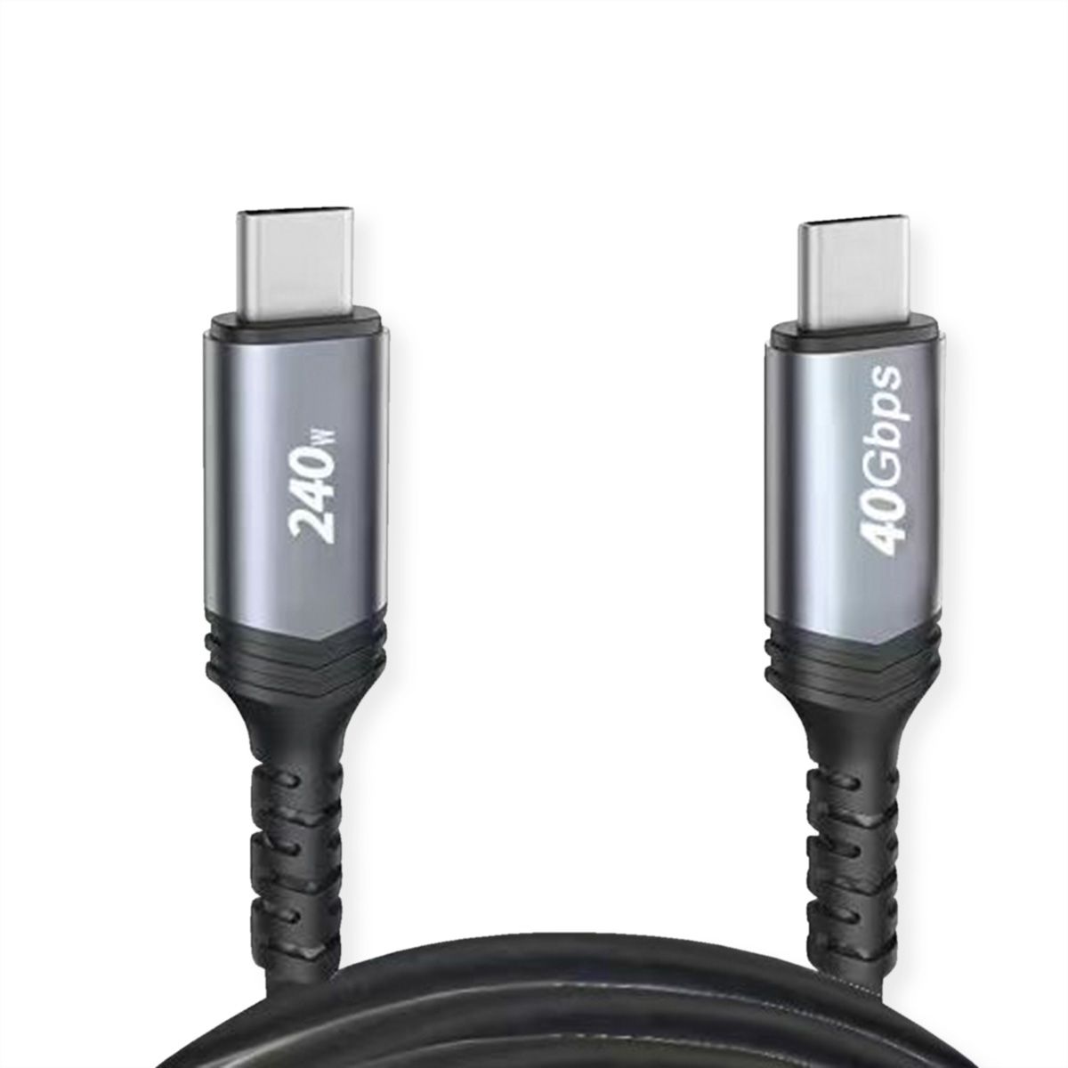 VALUE Câble USB4 Gen3x2, C–C, M/M, 8K UHD-2, 40Gbit/s, 240W, noir, 0,5 m