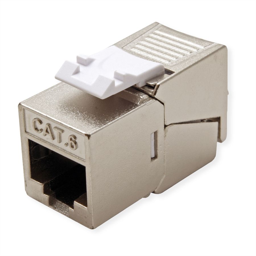 ROLINE Keystone Cat.6 (Classe E) , blindé, sans outil, SLIM, argent