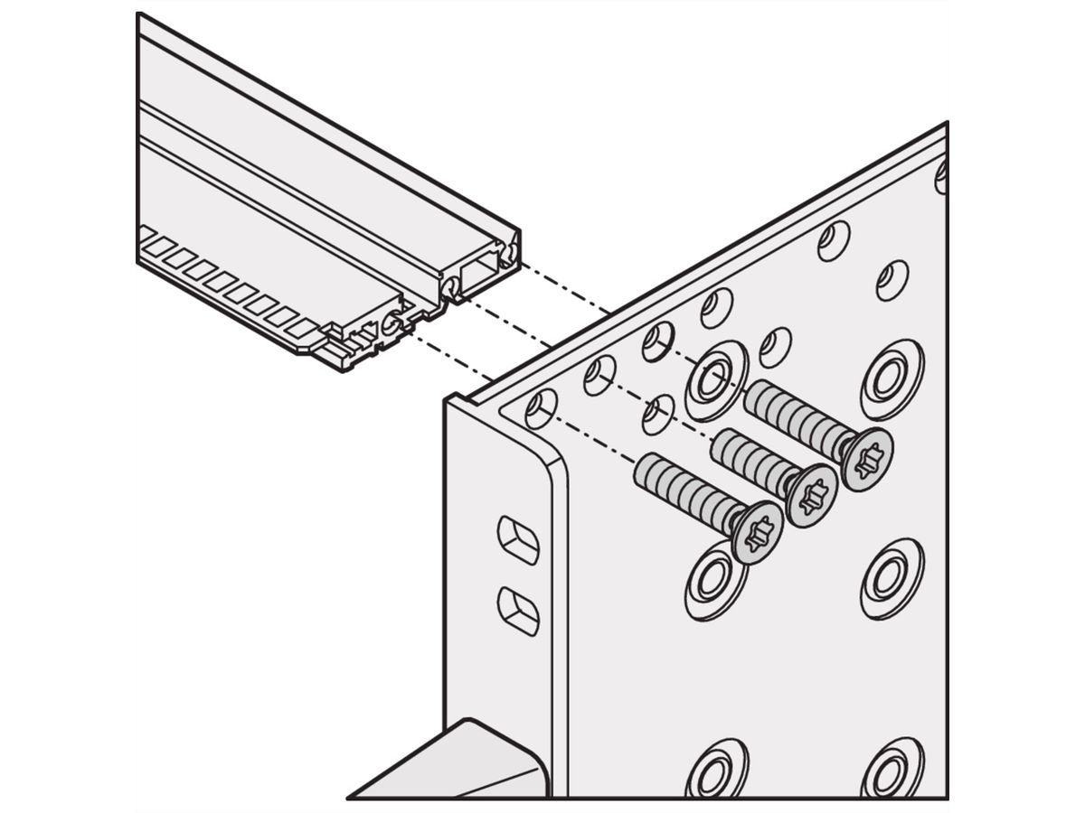 SCHROFF EuropacPRO Panneau latéral pour joint textile, Type R, 3 U, 295 mm