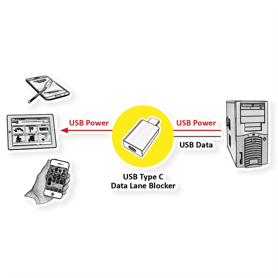 ROLINE Protecteur de données USB, type C-C