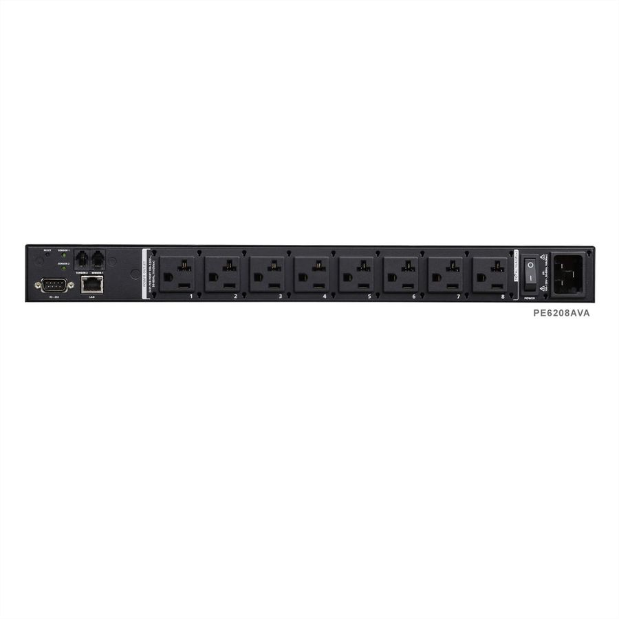 ATEN  PE6208AV Unité PDU 1U éco à 8 prises de sortie, 8xC13 16A