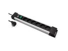 BACHMANN CONNECTUS 6xUTE , 1xinterrupteur 2,0m CEE7/7 gris