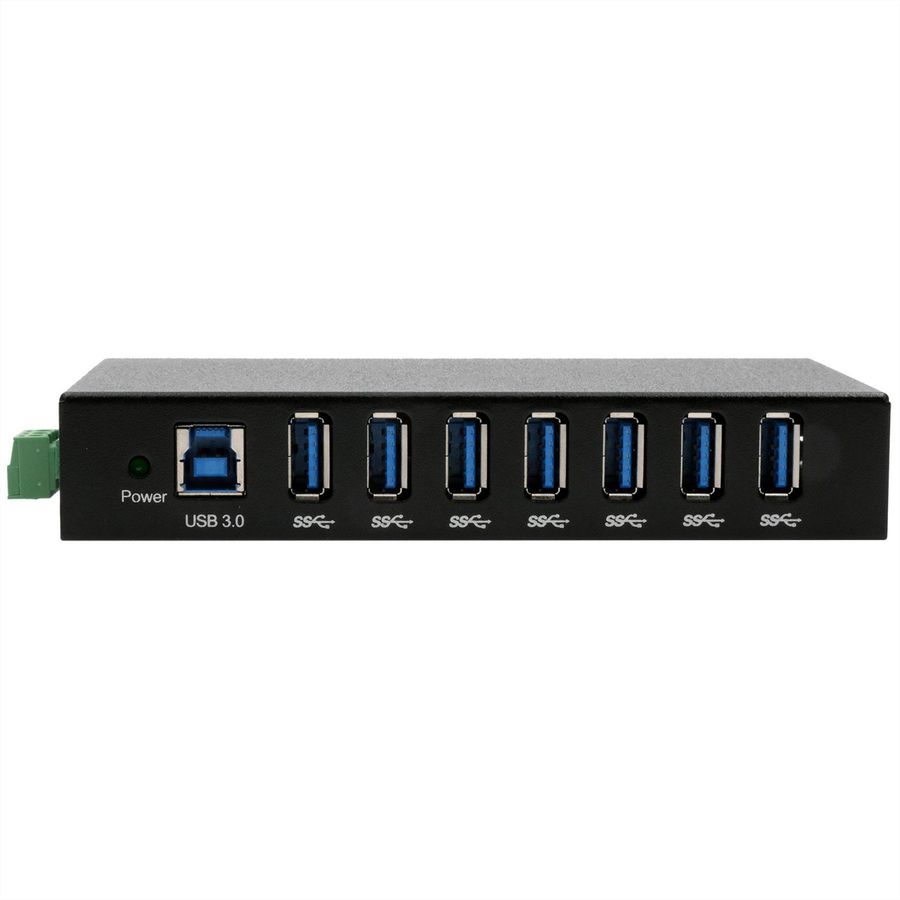 EXSYS EX-11237HMS-2 Hub 7 ports métallique , USB 3.2 Gen 1, kit rail DIN