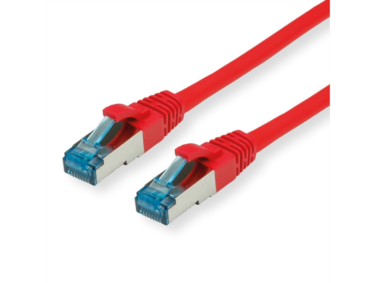 Cordon VALUE Cat.6A (Classe EA) / 10 Gigabit S/FTP, LSOH, rouge, 1,5 m