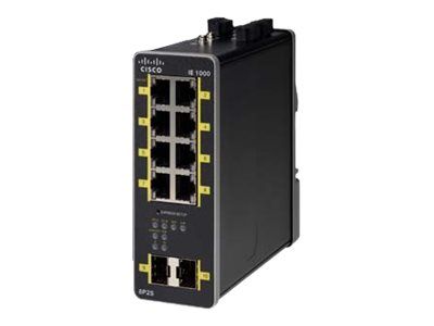 Cisco IE-1000-8P2S-LM commutateur réseau Géré Gigabit Ethernet (10/100/1000) Noir Connexion Ethernet, supportant l'alimentation via ce port (PoE)
