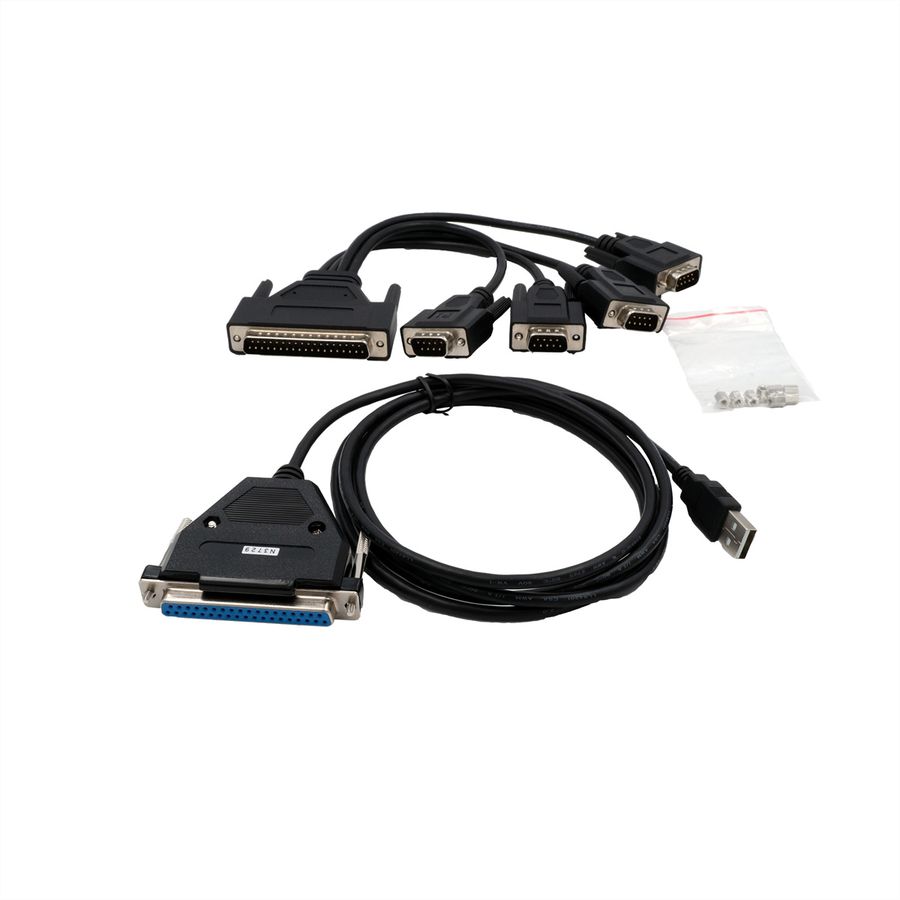 EXSYS EX-1324-37P USB 2.0 vers 4x interface série RS-232, avec prise 37 broches, convertisseur, FTDI, noir, 1,8 m