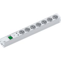 BACHMANN Prise multiple, 1UH 7x UTE, interrupteur, protection de surtension, 2 m