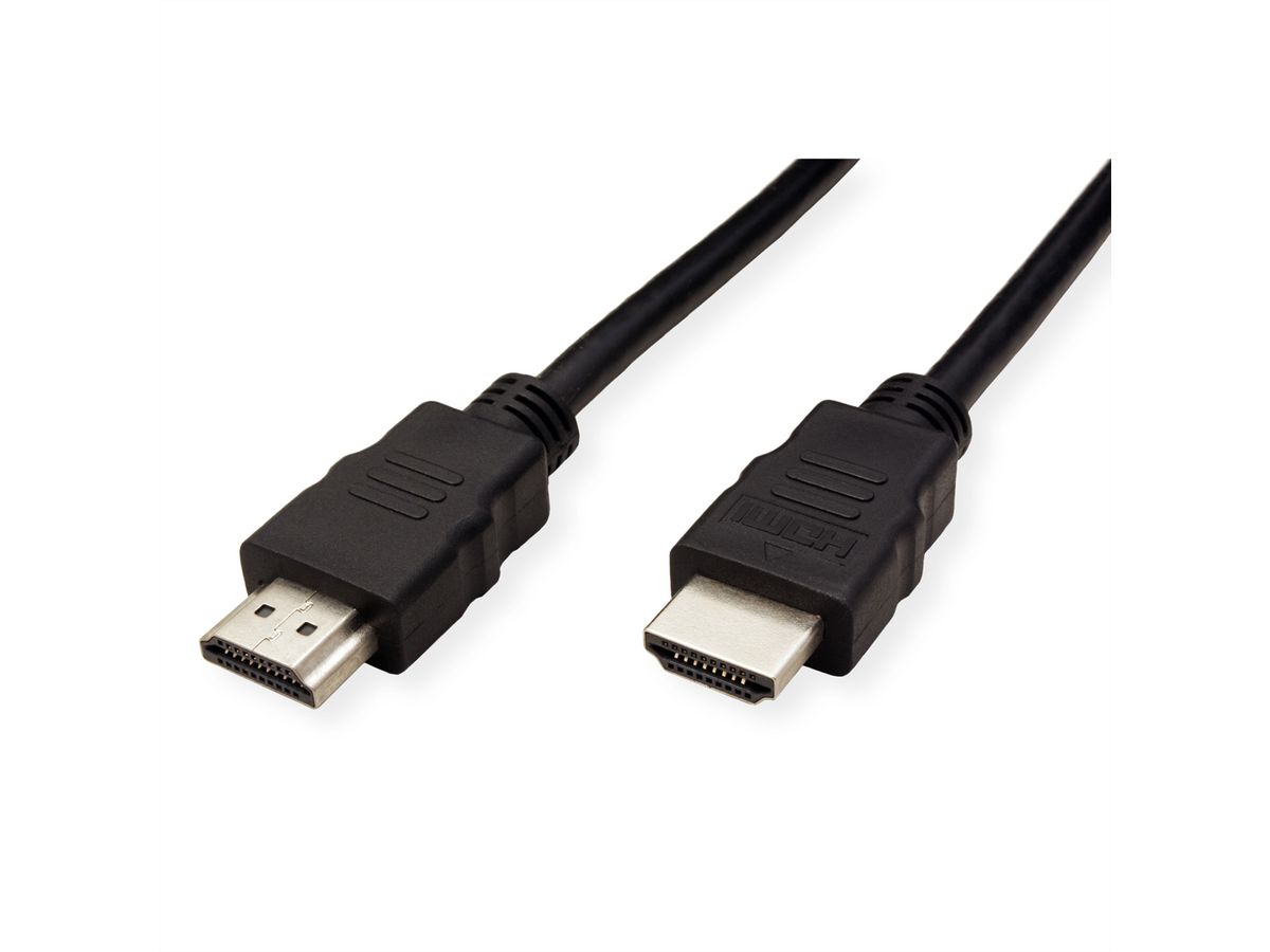 ROLINE GREEN Câble HDMI High Speed avec Ethernet, TPE, noir, 1 m