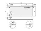 SCHROFF Face avant, blindée, à charnières latérales, 6 U, 84 CV, 2,5 mm, alu