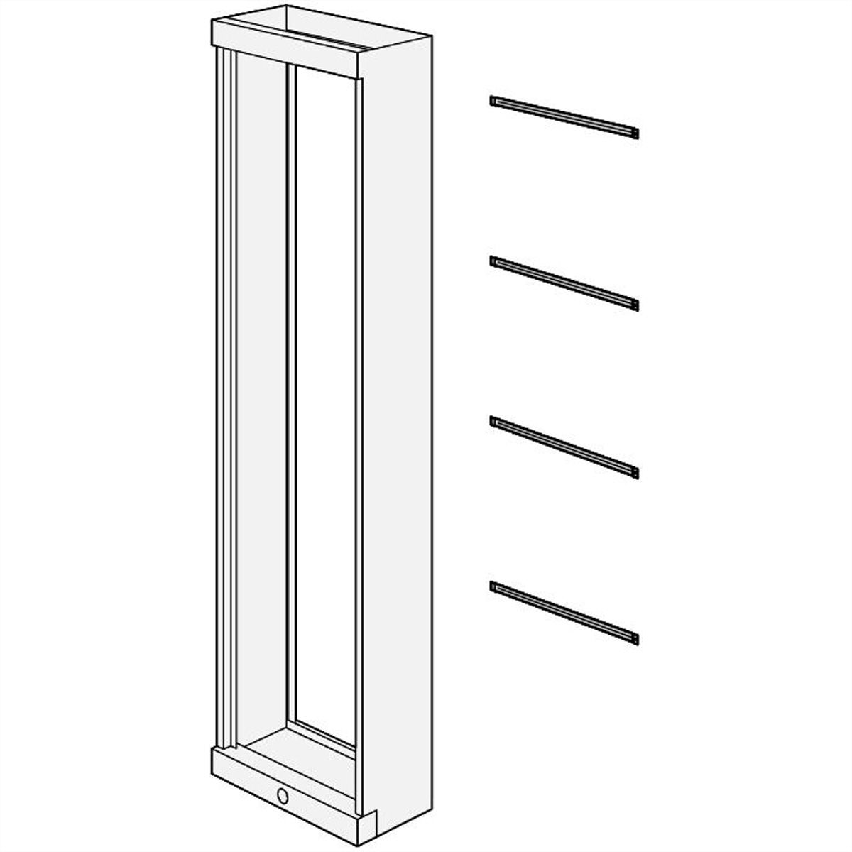 SCHROFF Etsirack Rail de support de câbles