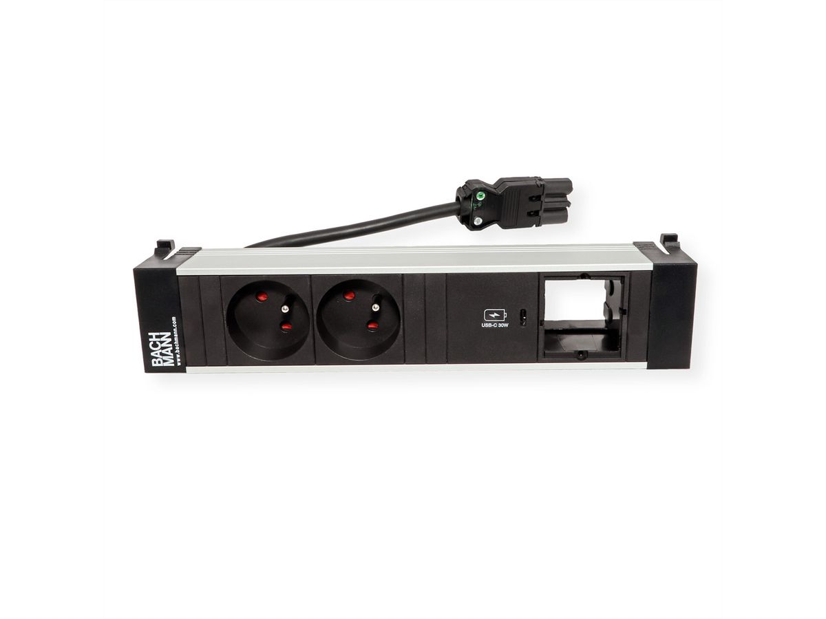 BACHMANN POWER FRAME M 2xUTE 1xCM 1xUSB C 30W 1xCM 0,2m GST18
