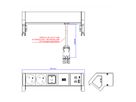 BACHMANN DESK2 white 2xUTE 1xinterrupteur 1xUSB A/C 22W 0,2m GST18