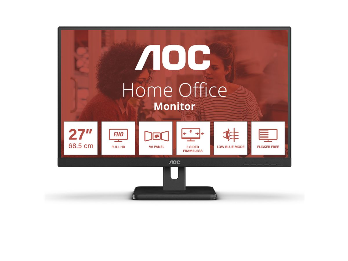 AOC 27E3UM/BK écran plat de PC 68,6 cm (27") 1920 x 1080 pixels Full HD Noir