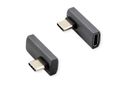 ROLINE Adaptateur USB4 Gen 3x2, Aluminium, coudé à 90°, Type C, M/F, argent