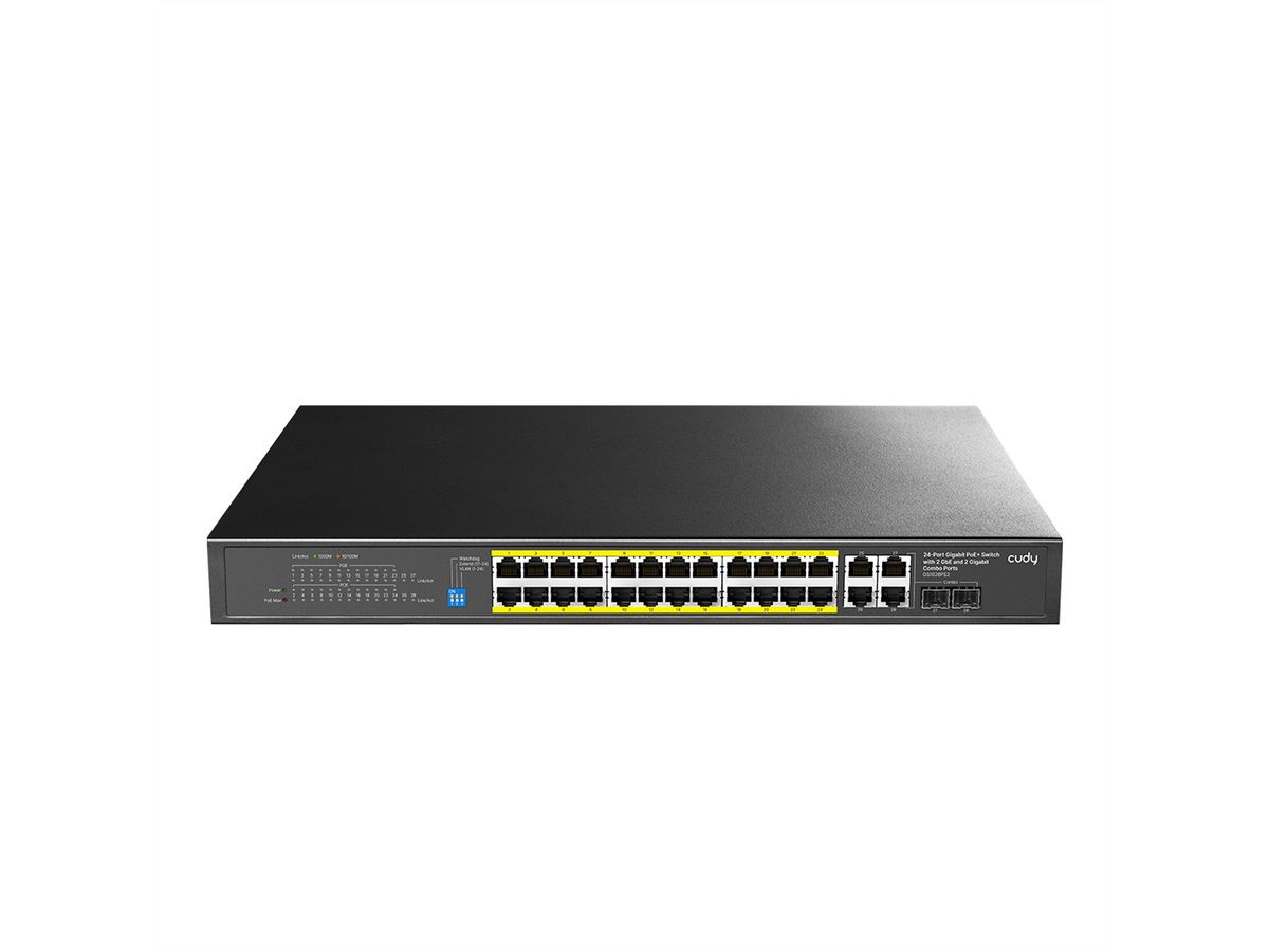 CUDY GS1018PS2 Switch 16 ports Gigabit PoE+, 2x RJ45 Uplink, 2x SFP, 200W
