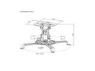 VALUE Support pour projecteur, fixation sous plafond, jusqu'à 13,5 kg, noir