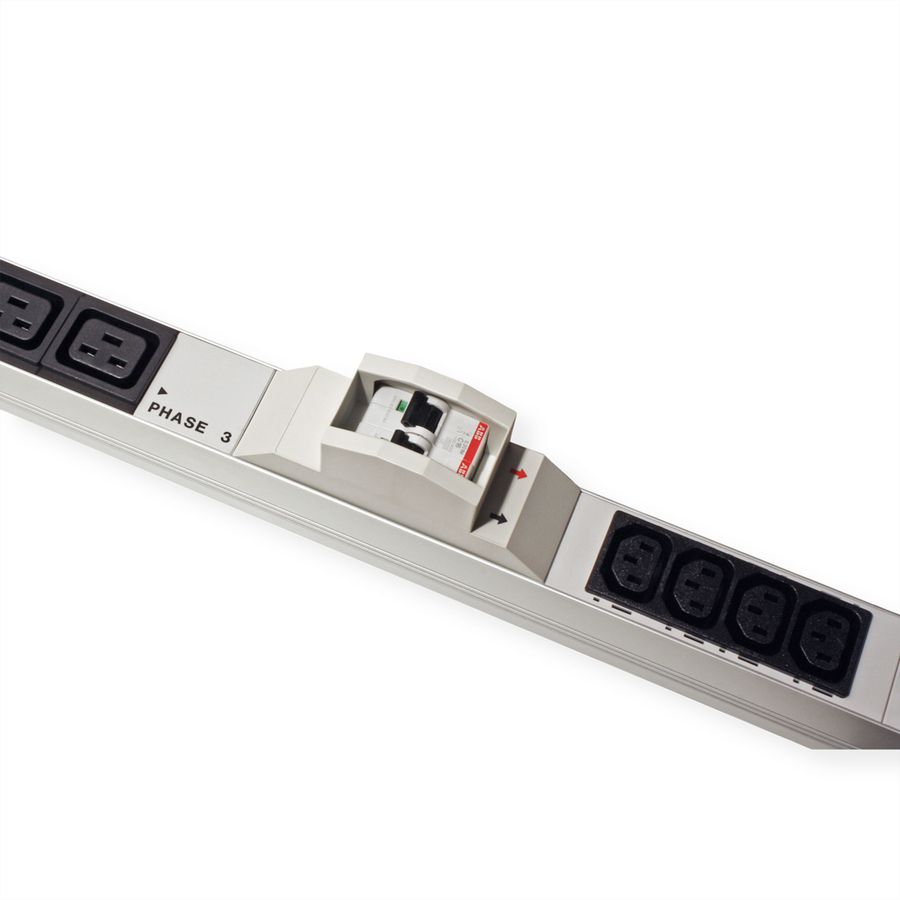 BACHMANN IT PDU ALU 1U 24x C13 6x C19 2LS CEE 3x32A rouge