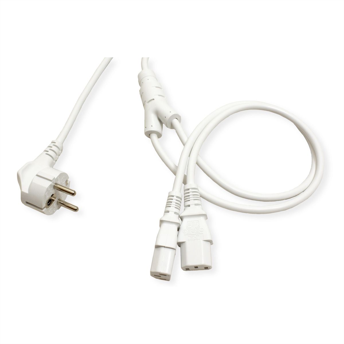 ROLINE Câble d'alimentation en Y, blanc, 2 m